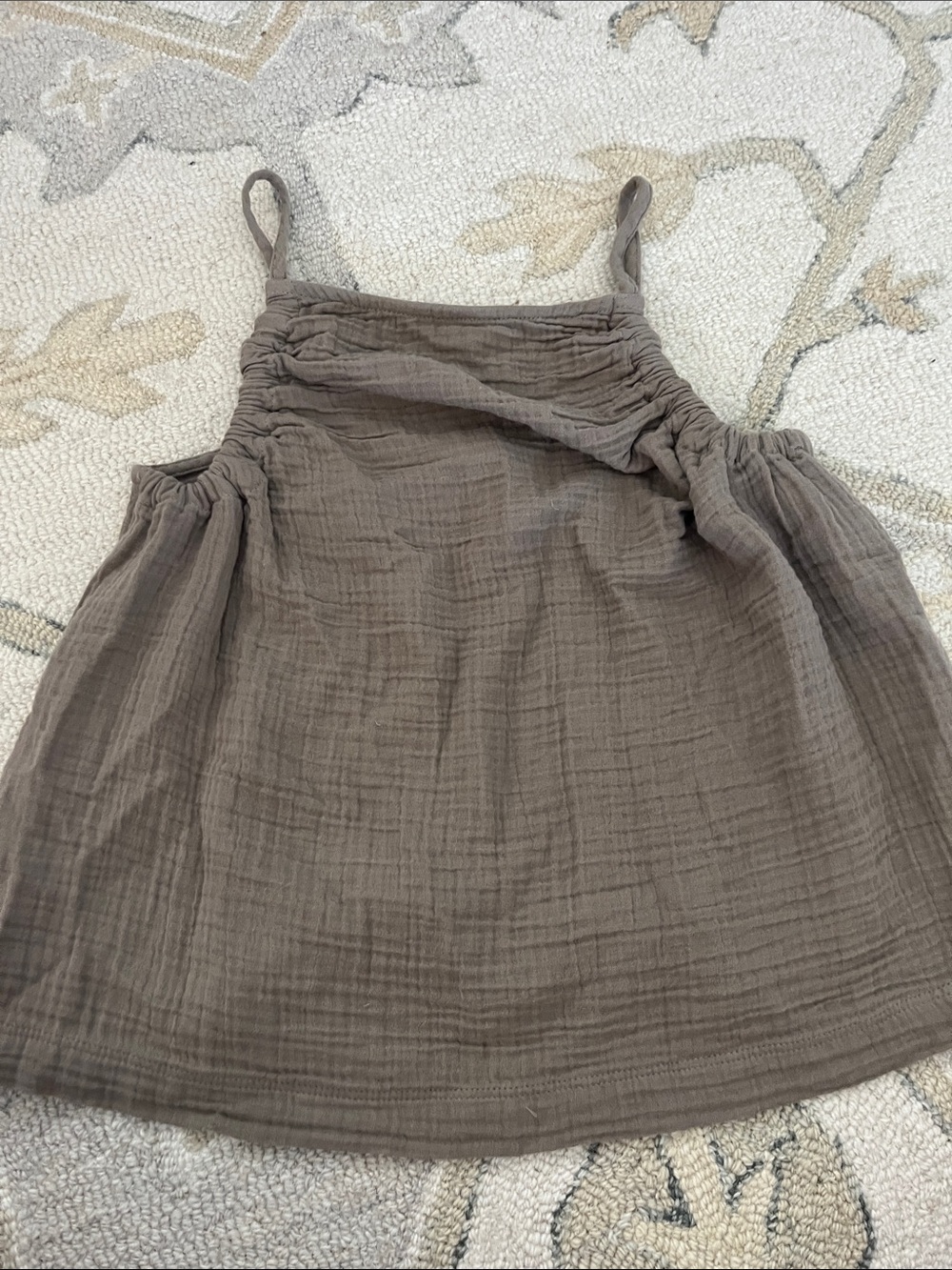 Loft Lou & Grey Cotton Gauze Spaghetti Strap Tank - Taupe Brown